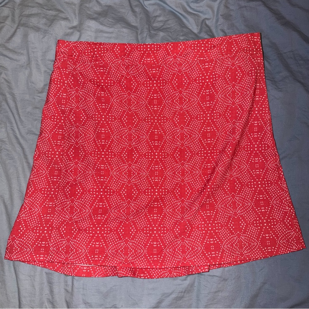 RipSkirt Hawaii Red Wrap Skirt Velcro Adjustable Waist Travel Beach Pocket